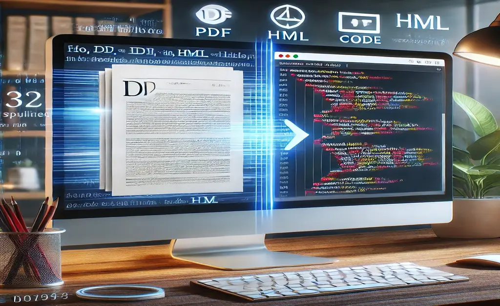 Convert PDF to HTML online free with PDFtoWhatever