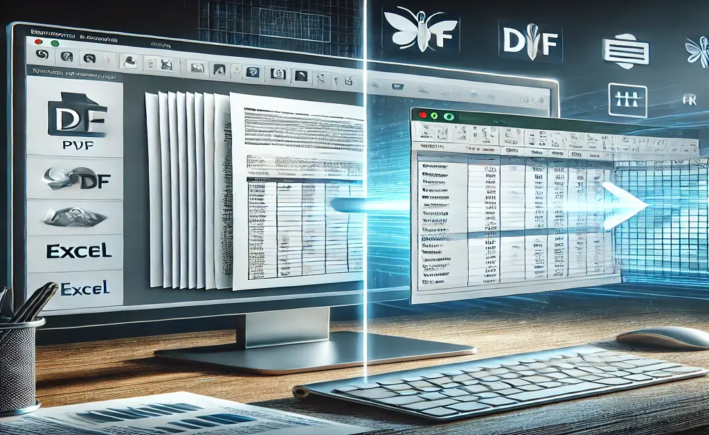 Convert PDF to Excel without software with PDFtoWhatever