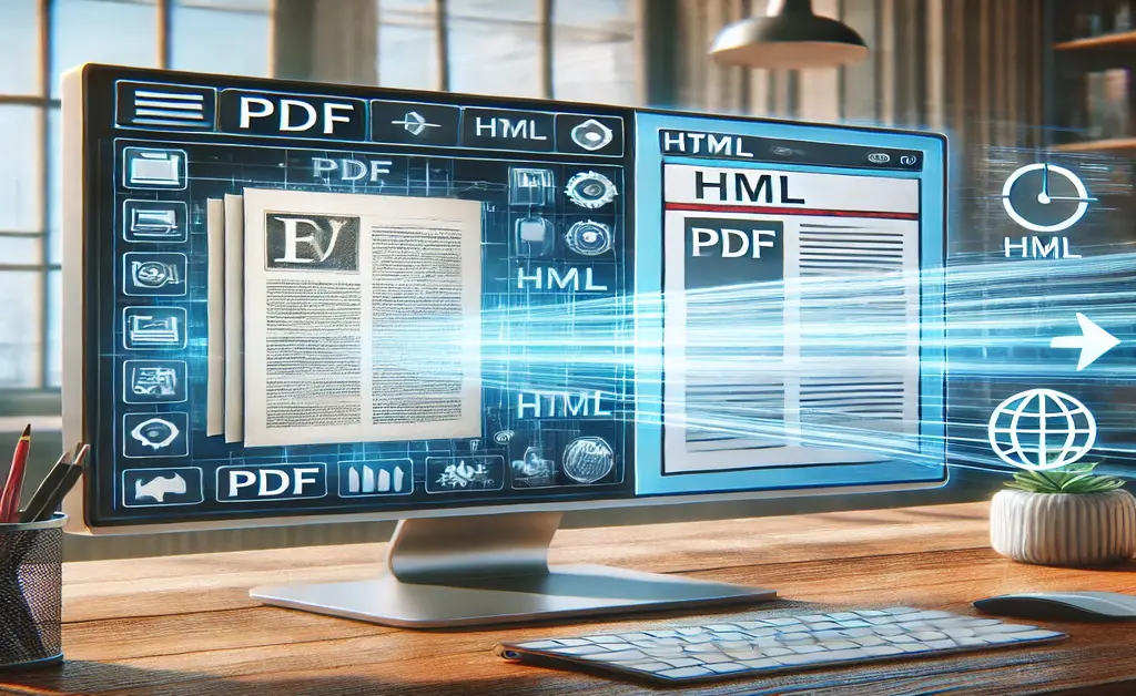 Convert PDF to HTML without signup with PDFtoWhatever